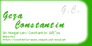 geza constantin business card